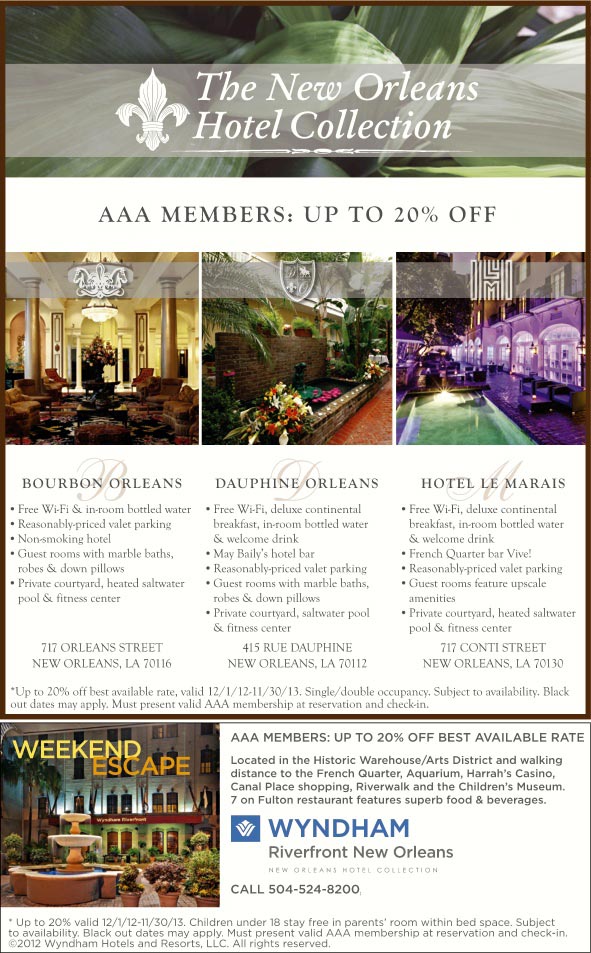 Aaa Discounts On Hotels In New Orleans