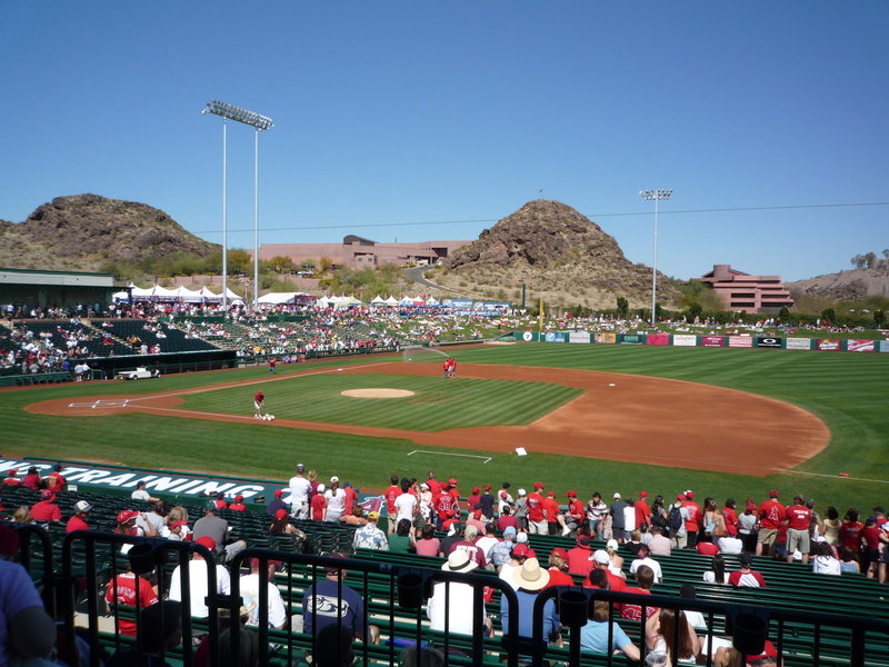 Angels Spring Training home - Tempe Diablo Stadium. The A is